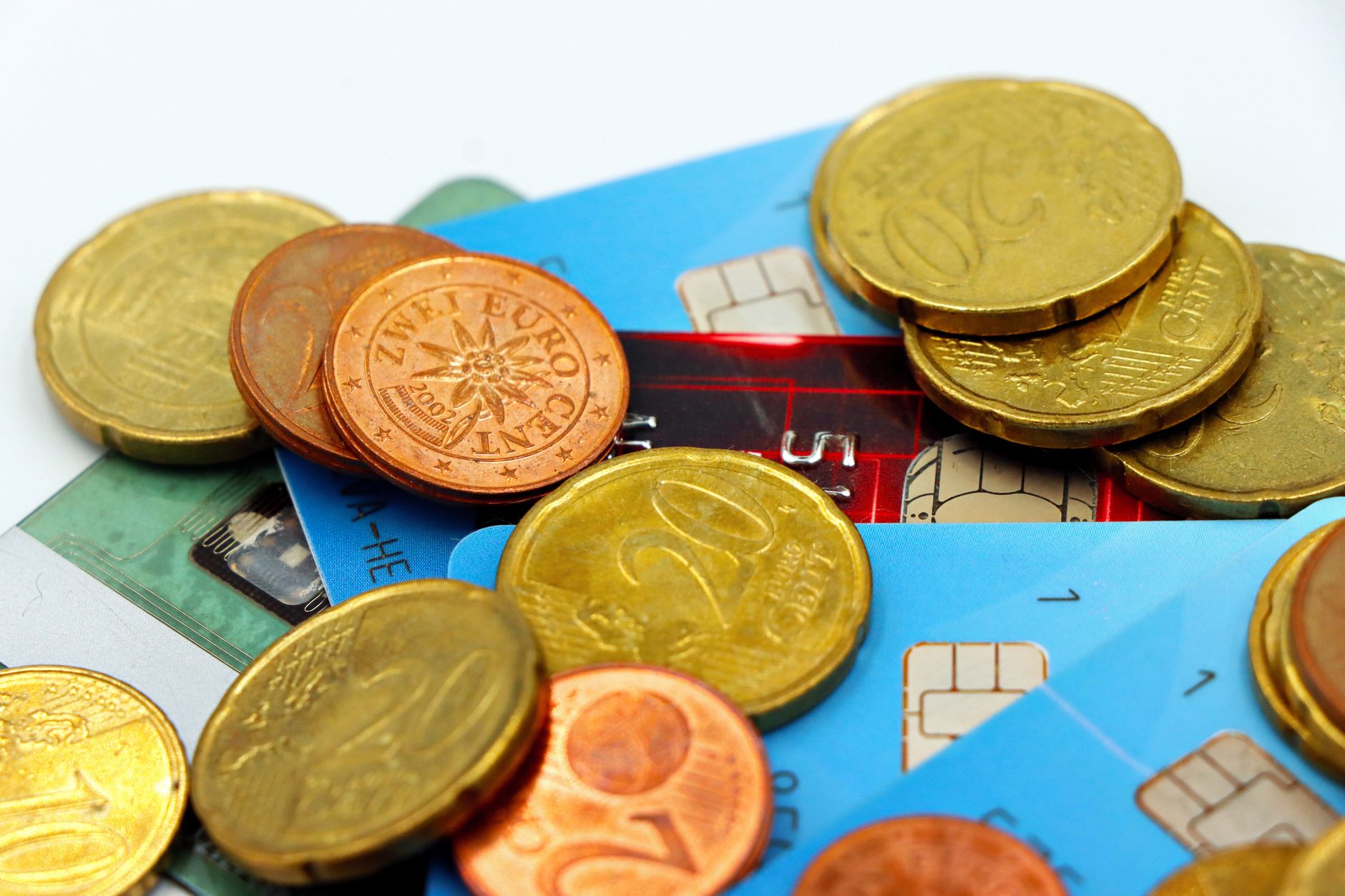 Livret d'épargne et pièces en euros