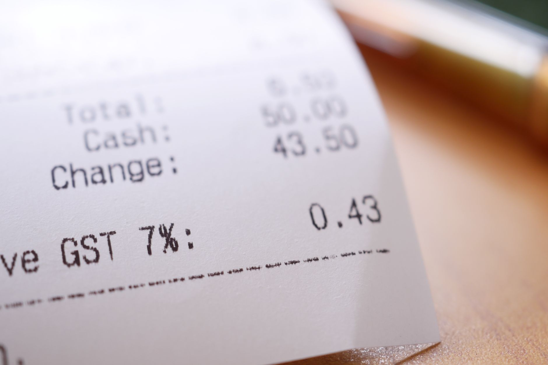 Ticket de caisse de supermarché en France