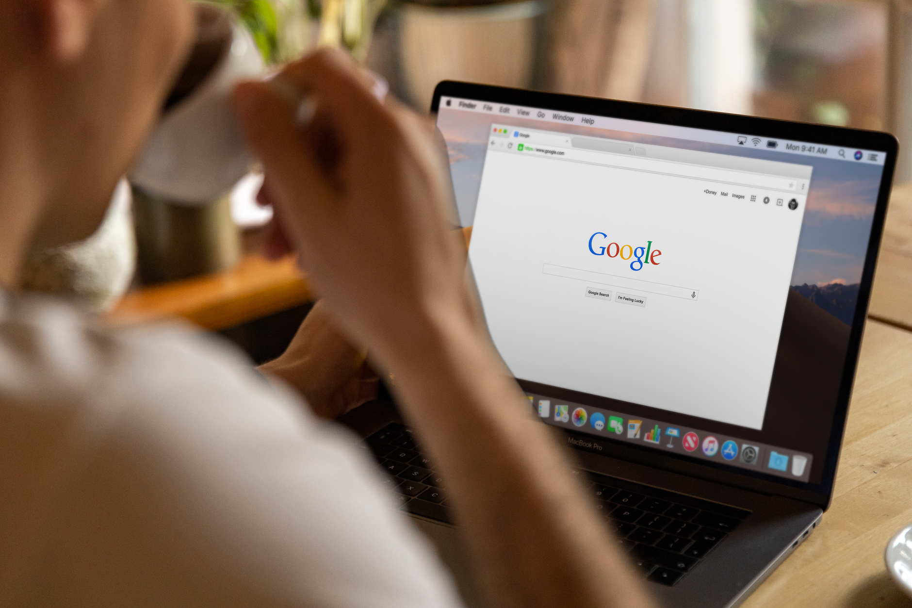 Navigateur web ouvert sur un ordinateur portable