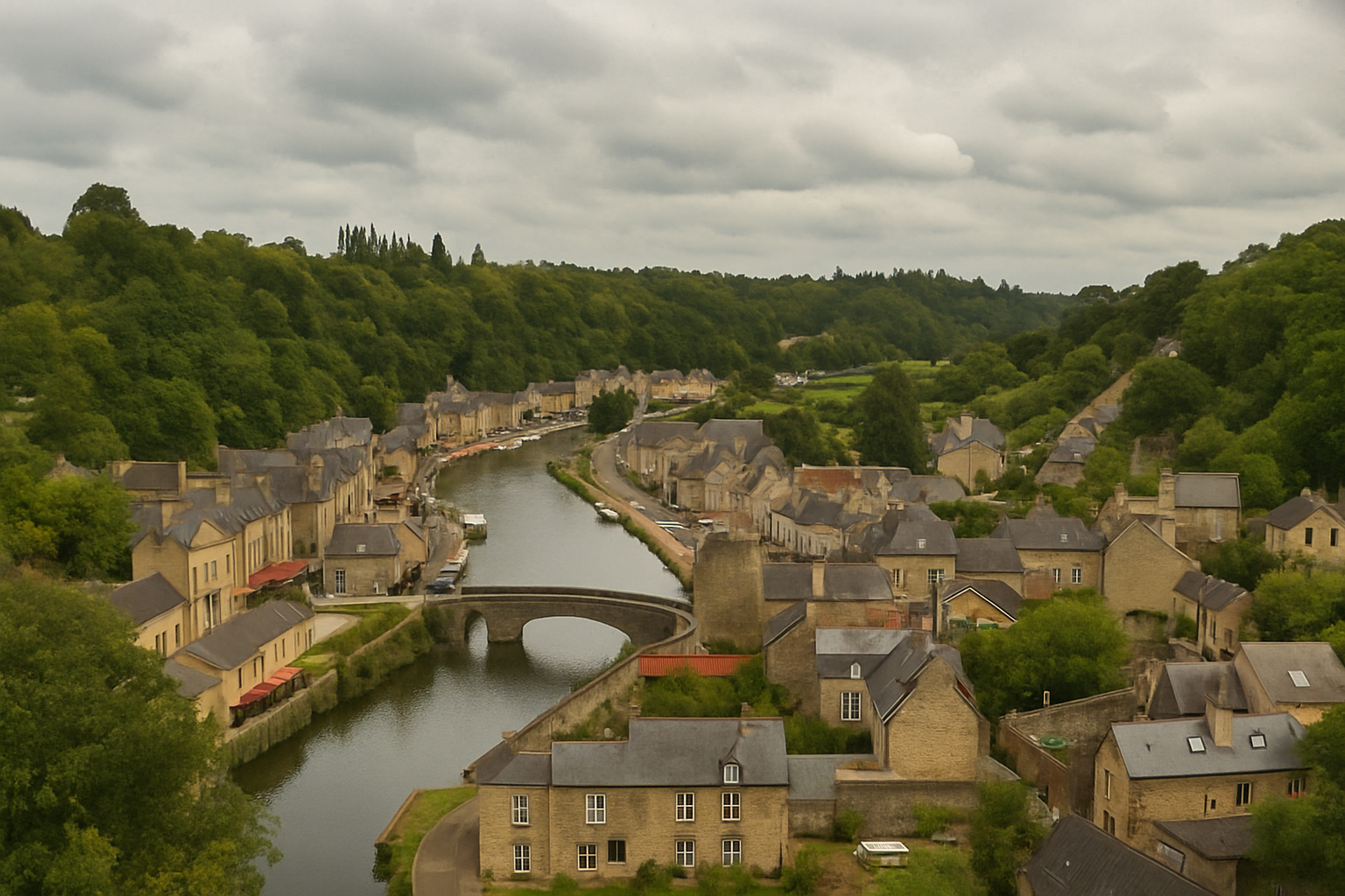 Dinan, cité médiévale bretonne entre remparts et rivière