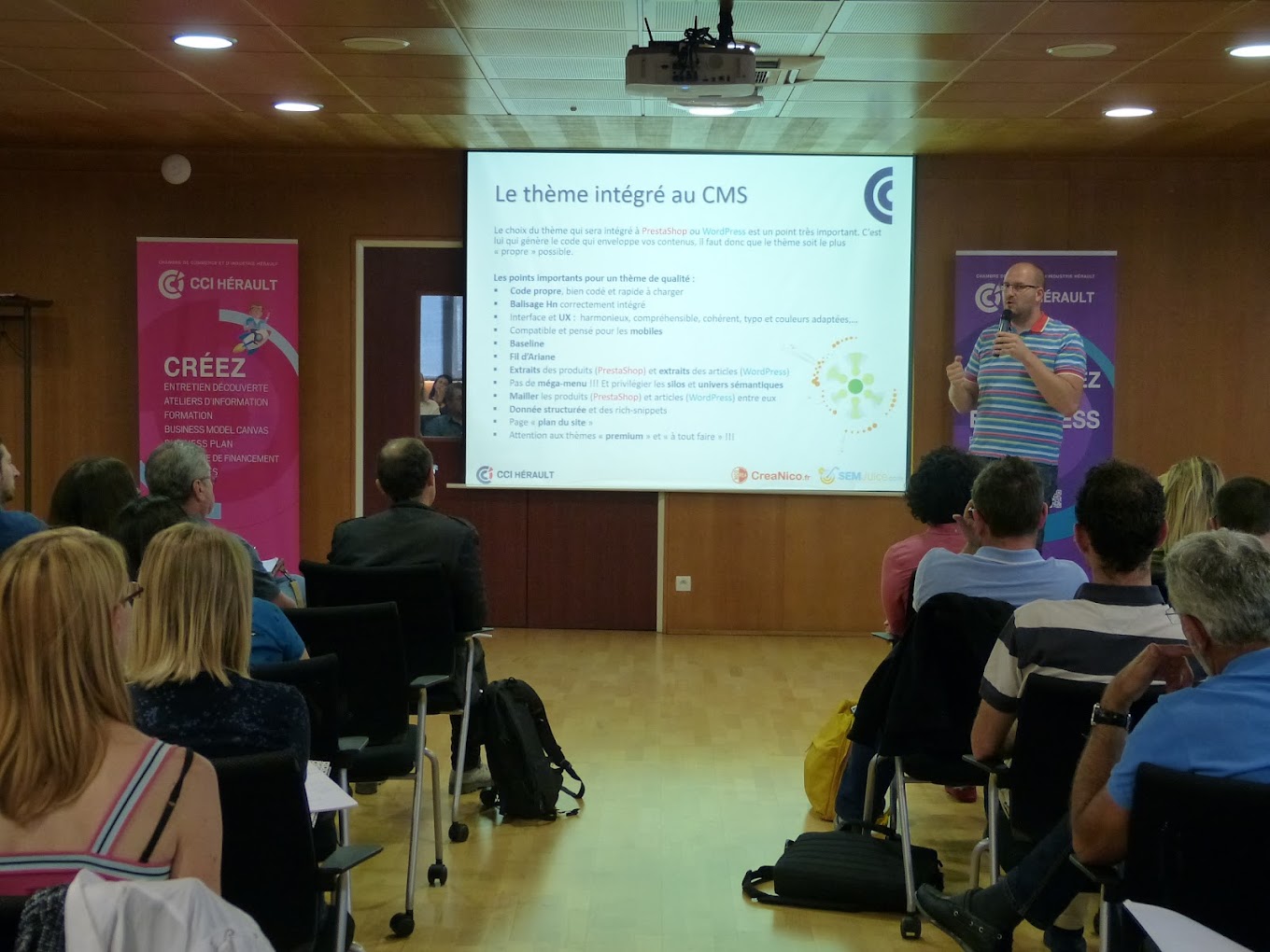 Nicolas Mercatili en formation SEO à la CCI Hérault