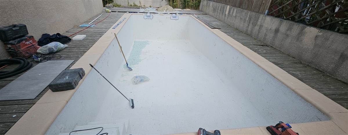 Rénovation de piscine à Pérols, étape 3