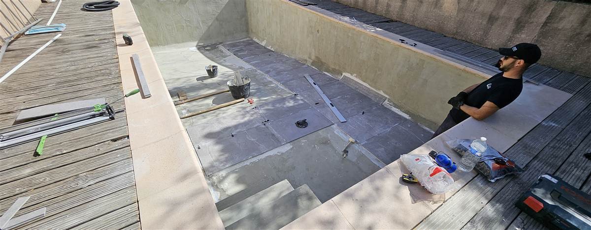 Rénovation de piscine à Pérols, étape 8
