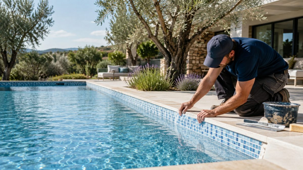 Rénovation d’une piscine avec pose de mosaïque