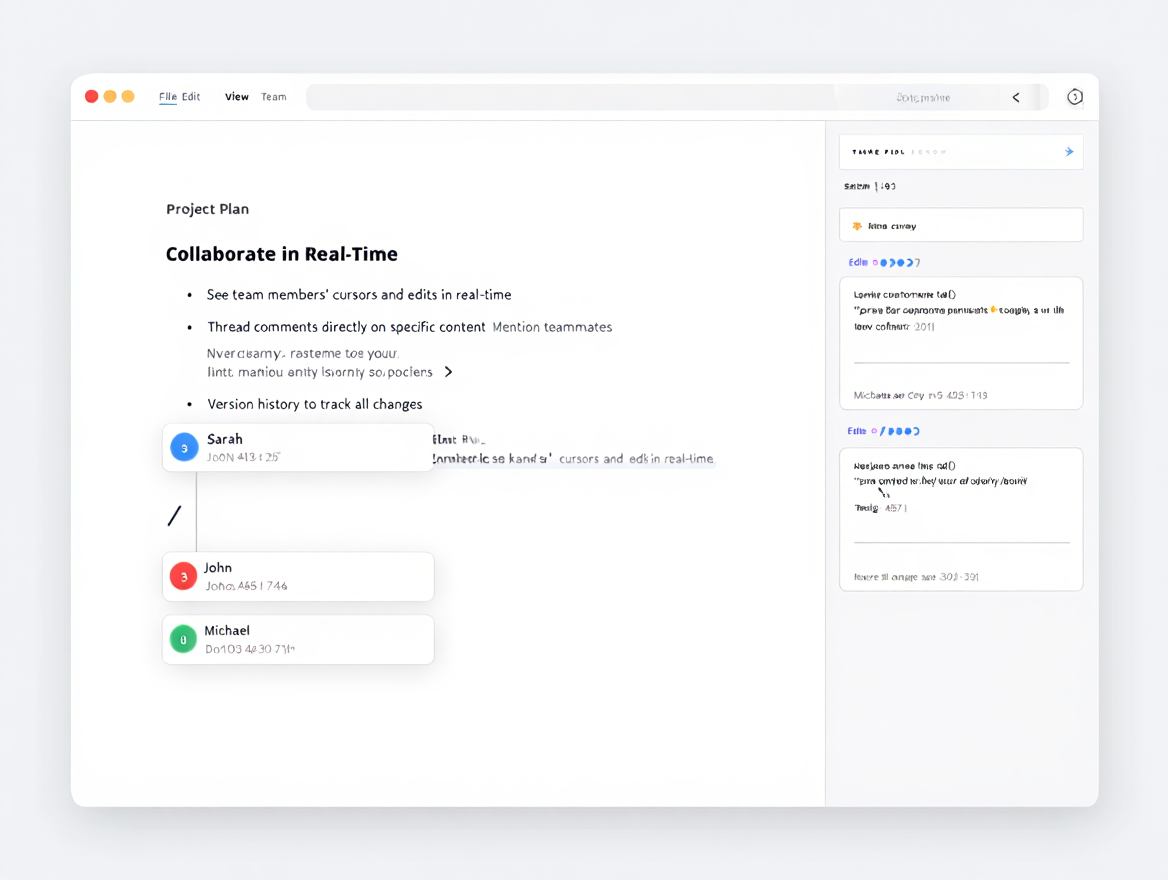 Team collaboration dashboard