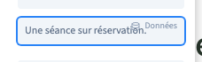 Le texte court saisi dans l’éditeur.
