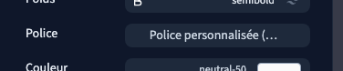 Le texte utilise la police personnelle.