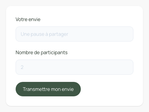 Le formulaire après l’envoi réussi.