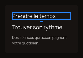 Le titre déplacé appartient à la deuxième carte.