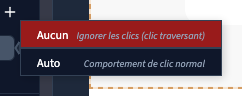 Le choix dans la liste des valeurs.