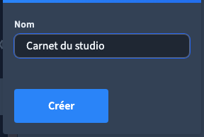Nommer la collection au moment de sa création.