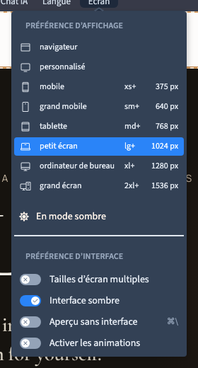 Choisir un format.