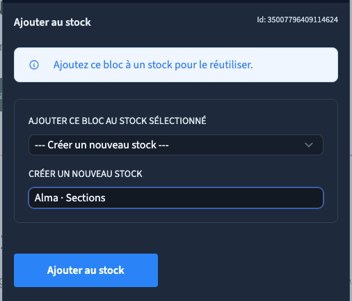 Un nom clair permet de retrouver cette bibliothèque.