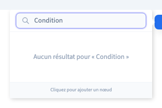 La recherche Condition ne propose aucune carte à ajouter.