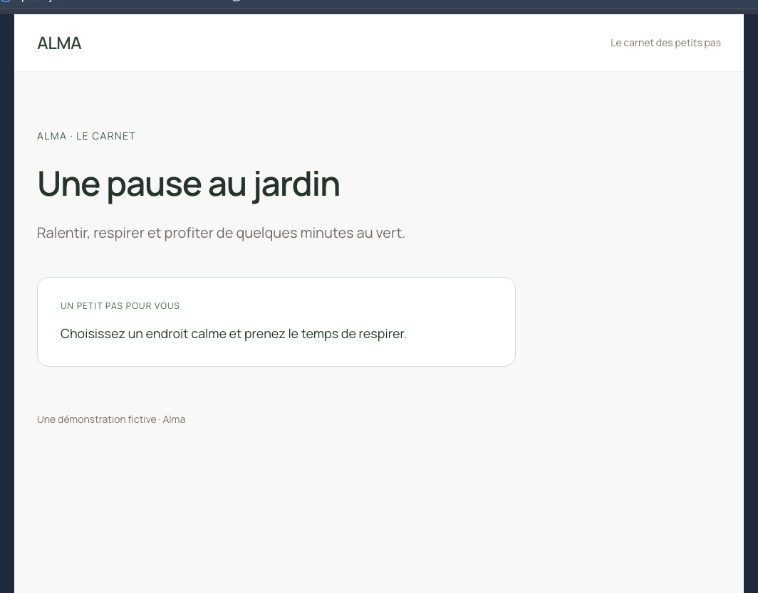 Le jardin contient un conseil : l’encadré apparaît.
