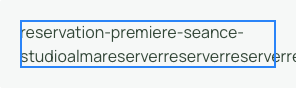 Un mot continu dépasse la largeur disponible avant le réglage.
