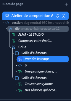 Le paragraphe ajouté apparaît après le titre.