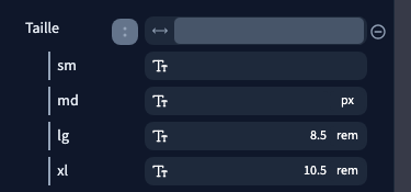 La nouvelle ligne md indique une valeur à partir de 768 px