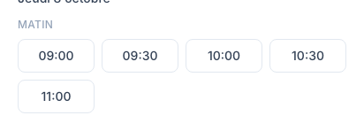 Les heures encore disponibles