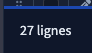 Le compteur affiche 27 lignes après la création.
