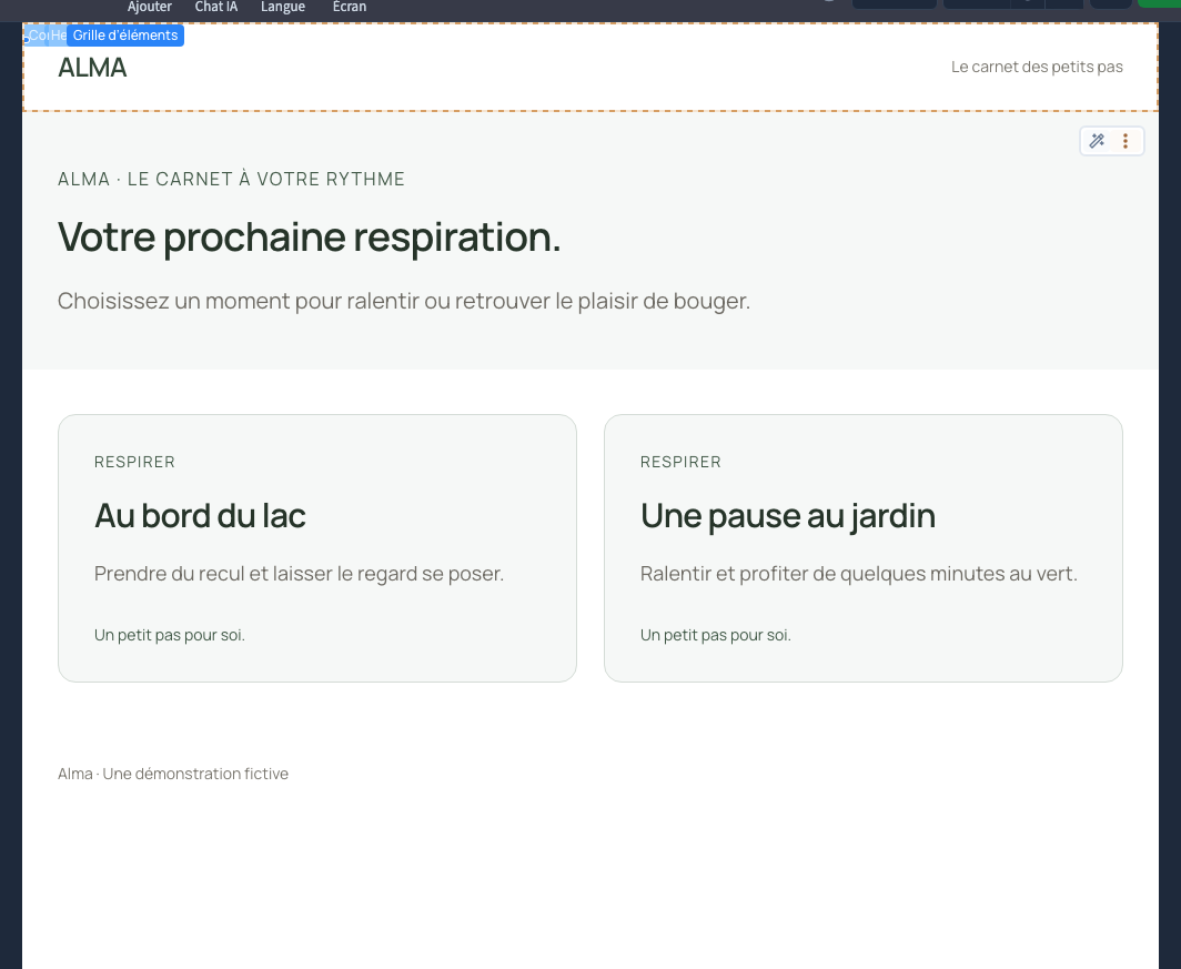 Le résultat du filtre contient exactement les deux escapades attendues.