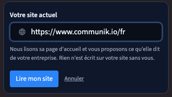 L’adresse à lire dans le formulaire.